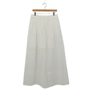 Intrend by Max Mara Studio Long White Floral Eyelet Maxi Skirt US 10